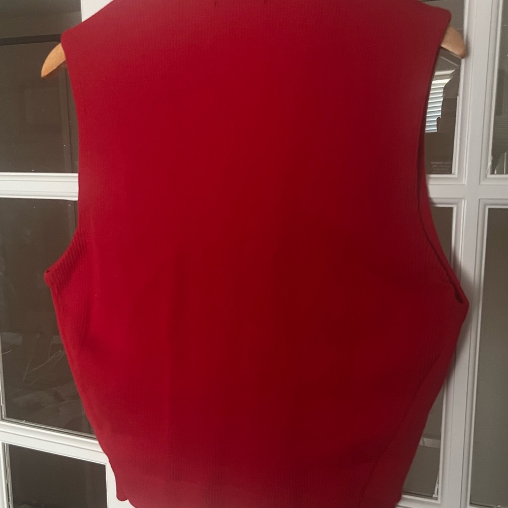 Vintage Puritans Womens Vest 100% Virgin Wool Red - Picture 6 of 8